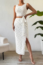 Load image into Gallery viewer, Top Skirt Set | Lace Round Neck Top &amp; Skirt
