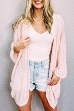 Load image into Gallery viewer, Pink Sheer Lightweight Knit Long Sleeve Cardigan
