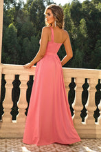 Load image into Gallery viewer, Formal Gown | One-Shoulder Split Maxi Dress
