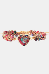 Handmade Heart Natural Stone Bracelet