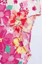 Load image into Gallery viewer, Pink Shirred Cuffs 3/4 Sleeve Floral Blouse | Tops/Blouses &amp; Shirts
