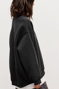 Oversize Round Neck Sweatshirt | Dropped Shoulder