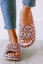 Load image into Gallery viewer, Pink Leopard Print Thick Sole Slip On Slippers | Shoes &amp; Bags/Slippers
