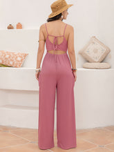 Load image into Gallery viewer, Jumpsuit | Cutout Scoop Neck Sleeveless Jumpsuit
