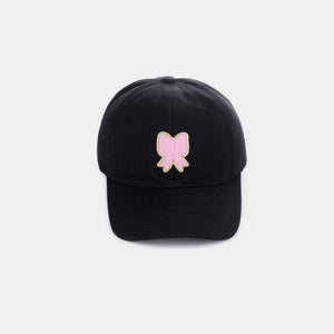 Ribbon Bow Chenille Patch Baseball Cap