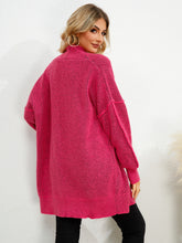 Load image into Gallery viewer, Pink Cardigan Sweater | Open Front Dropped Shoulder
