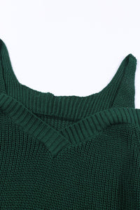 Green Dew Shoulder Juliette Knitted Sweater | Tops/Sweaters & Cardigans