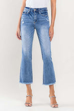 Load image into Gallery viewer, High Rise Cropped Jeans | Full Size Flared Leg Jeans
