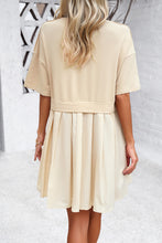 Load image into Gallery viewer, Mini Dress | Round Neck Dropped Shoulder Dress
