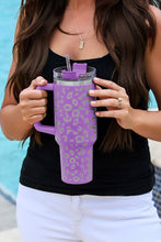 Load image into Gallery viewer, Double Insulated Cup | Purple Leopard Spotted Stainless
