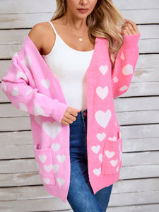 Angel Wing Hearts Long Sleeve Cardigan