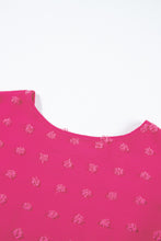 Load image into Gallery viewer, Mini Dress | Strawberry Pink Plus Size Jacquard Short Ruffle Sleeve
