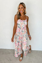 Load image into Gallery viewer, White Floral Spaghetti Straps Wide Leg Jumpsuit | Bottoms/Jumpsuits &amp; Rompers
