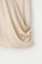 Load image into Gallery viewer, Satin Cami Top | Apricot Wrap V Neck Ruched Blouse
