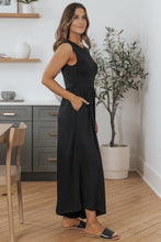 Load image into Gallery viewer, Black Open Back Wide Leg Jumpsuit | Bottoms/Jumpsuits &amp; Rompers
