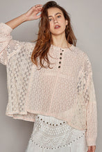 Load image into Gallery viewer, Raw Edge Lace Top | Round Neck Lace Blouse
