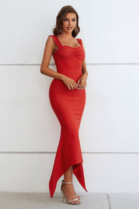 Long Formal Dress | Ruched Sweetheart Neck Dress