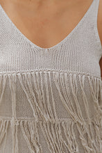 Load image into Gallery viewer, Fringed Knit Vest | Parchment Cowgirl Fashion Top
