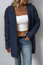 Load image into Gallery viewer, Cable-Knit Hooded Cardigan
