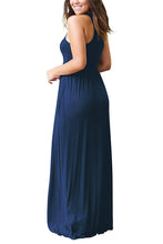 Load image into Gallery viewer, Maxi Dress | Full Size Grecian Neck Dress with Pockets
