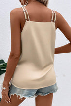 Load image into Gallery viewer, Satin Cami Top | Apricot Wrap V Neck Ruched Blouse
