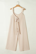 Load image into Gallery viewer, Wide Leg Overalls | Wide Strap Ruched Knot Back Overalls
