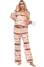 Load image into Gallery viewer, Lounge Outfit | Aztec Print Puff Sleeve Pullover and Pants
