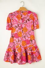 Load image into Gallery viewer, Mini Dress | Ruffled Printed Short Sleeve Dress
