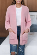 Load image into Gallery viewer, Pink Oversized Fold Over Sleeve Sweater Cardigan | Tops/Sweaters &amp; Cardigans
