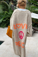 Load image into Gallery viewer, Peace &amp; Love Colorful Cardigan -On Sale!!
