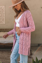 Load image into Gallery viewer, Pink Hollow-out Openwork Knit Cardigan
