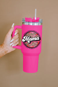 Rose Mama Leopard Print Stainless Steel Insulate Cup with Handle 40oz | Accessories/Tumblers