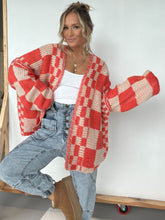 Load image into Gallery viewer, Plaid Open Front Cardigan Sweater
