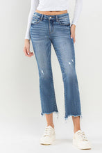 Load image into Gallery viewer, Womens Blue Jeans | Lovervet Mid Rise Frayed Hem Blue Jeans | Blue Jeans
