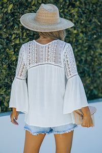 White The Du Jour Crochet Blouse