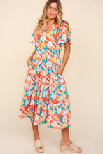 Load image into Gallery viewer, Tiered Dress with Pockets | Tropical Floral Tiered Dress
