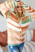 Load image into Gallery viewer, Striped Oversized Sweater | Button Down Cardigan
