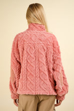 Load image into Gallery viewer, Half Zip Cable Pattern Sweatshirt
