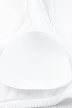 Load image into Gallery viewer, White Crinkle Textured Asymmetric One Shoulder Bikini Swimsuit
