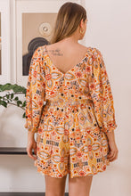 Load image into Gallery viewer, Puff Sleeve Romper | Full Size Printed Romper with Pockets
