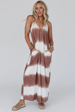 Load image into Gallery viewer, Maxi Dress | White Striped Tie Dye Dress
