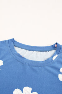 Sky Blue Crew Neck Tank Top | Tops/Tank Tops