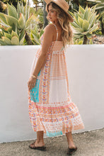 Load image into Gallery viewer, Multicolor Boho Patchwork Print Square Neck Sundress | Dresses/Maxi Dresses
