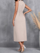 Load image into Gallery viewer, Midi Dress | Ruched Sleeveless Dress
