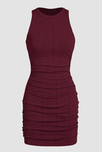 Load image into Gallery viewer, Bodycon Dress | Red Dahlia Ruched Sleeveless Dress
