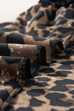 Load image into Gallery viewer, Leopard Print Dress | Black Flutter Sleeve Bodice Splicing
