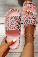 Load image into Gallery viewer, Pink Leopard Print Thick Sole Slip On Slippers | Shoes &amp; Bags/Slippers
