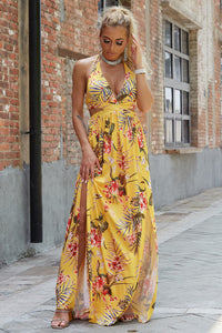 Maxi Dress | Halter Neck Split Dress