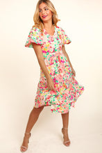 Load image into Gallery viewer, Midi Dress | Tiered Floral Dress with Pockets
