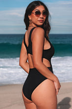 Load image into Gallery viewer, Black Slimmer Cutout One Piece Swimsuit | Swimwear/One Piece Swimsuit
